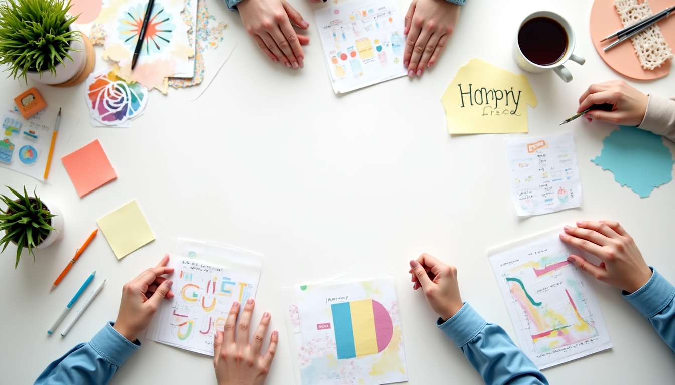 O echipă de specialisti de la o agentie web design Bucuresti lucrează la un proiect digital.