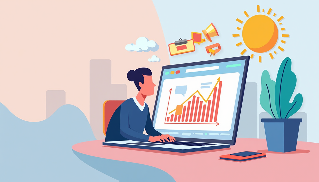 Ilustrație cu o balanță între cost și calitate pentru creare site web ieftin